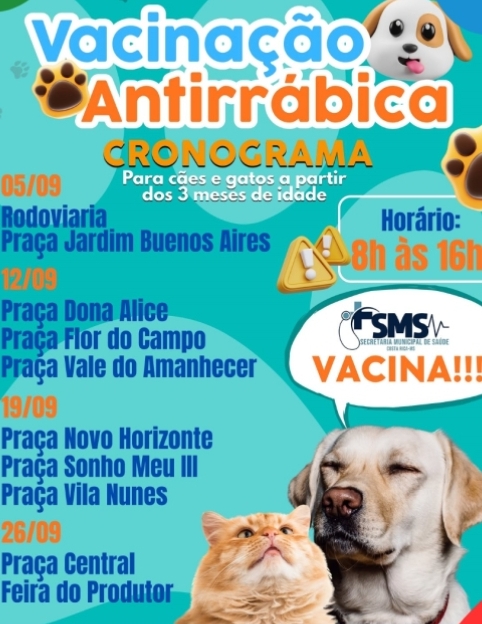 Vacinação contra a raiva terá quatro datas em Costa Rica